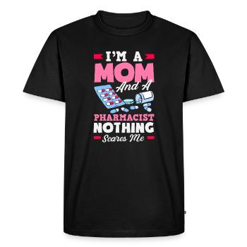 Pharmacien Technicien Pharmaceutique - T-shirt Premium bio Homme - noir - Devant - Nico (187cm)