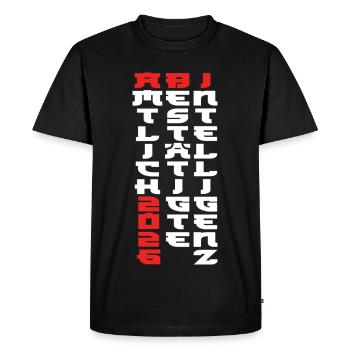Abi 2026 - Abitur - Manga Style Gift - Men's Premium Organic T-Shirt - black - Front - Nico (187cm)