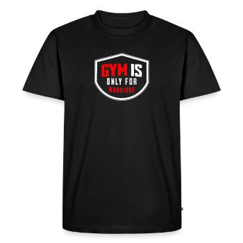 Vie à la salle de sport - T-shirt Premium bio Homme - noir - Devant - Nico (187cm)