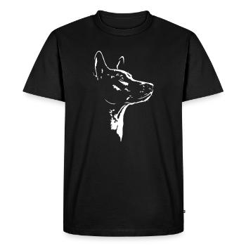 Basenji Silhouette Dog Dog Wilsigns - Men's Premium Organic T-Shirt - black - Front - Nico (187cm)