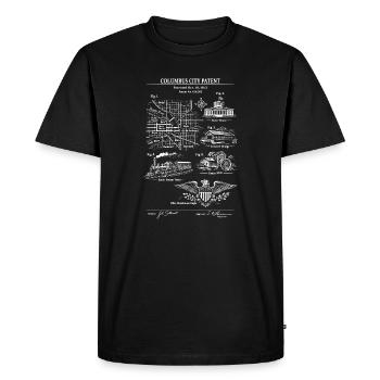 Carte de brevet de la ville de Columbus - T-shirt Premium bio Homme - noir - Devant - Nico (187cm)