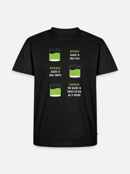 Ingenieur Student - Männer Premium Bio T-Shirt - Schwarz