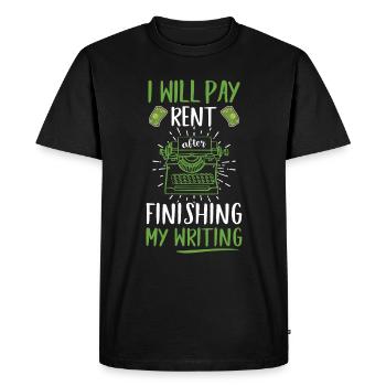 Je vais jouer à la pension après avoir reçu mon - T-shirt Premium bio Homme - noir - Devant - Nico (187cm)