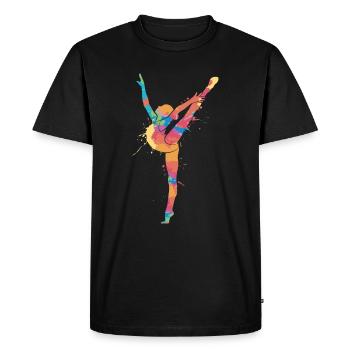Gymnaste Gymnastique Gymnastique artistique Gymnastique féminine - T-shirt Premium bio Homme - noir - Devant - Nico (187cm)