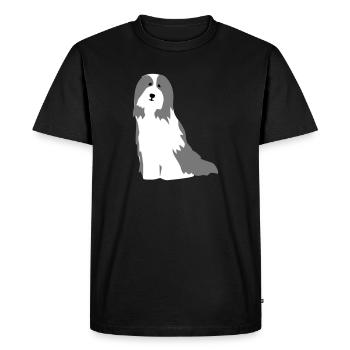 Bearded Collie - T-shirt Premium bio Homme - noir - Devant - Nico (187cm)