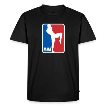 MMA Logo - Men's Premium Organic T-Shirt - black - Front - Nico (187cm)