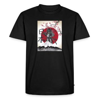 Art japonais Japon Streetwear Samouraï - T-shirt Premium bio Homme - noir - Devant - Nico (187cm)