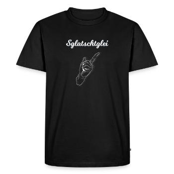 Sglatschtglei Bayrisch Schwäbisch Akzent witzig - Männer Premium Bio T-Shirt - Schwarz - Vorne - Nico (187cm)