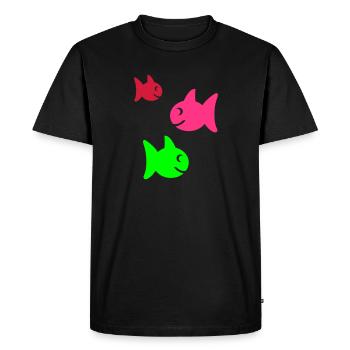 poisson - T-shirt Premium bio Homme - noir - Devant - Nico (187cm)