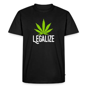 legalize - Men's Premium Organic T-Shirt - black - Front - Nico (187cm)