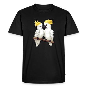 Pair of parrots - Men's Premium Organic T-Shirt - black - Front - Nico (187cm)