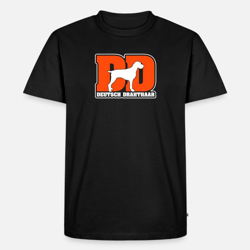 DEUTSCH DRAHTHAAR DD - Männer Premium Bio T-Shirt - Schwarz