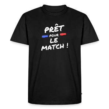 Le meilleur t-shirt de football - T-shirt Premium bio Homme - noir - Devant - Nico (187cm)