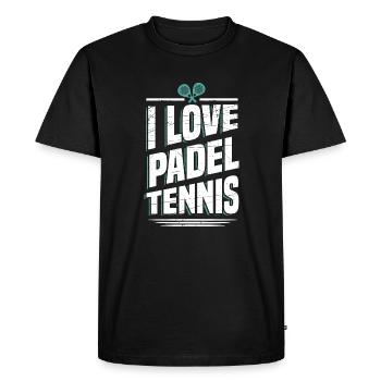 Padel Tennis Paddle Padel Ball Paddling Padel Tennis - Men's Premium Organic T-Shirt - black - Front - Nico (187cm)