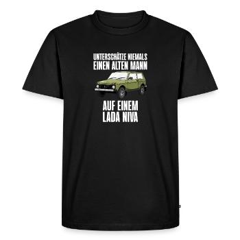 Lada Niva 4x4 Offroad Off-Road Vehicle USSR - Men's Premium Organic T-Shirt - black - Front - Nico (187cm)