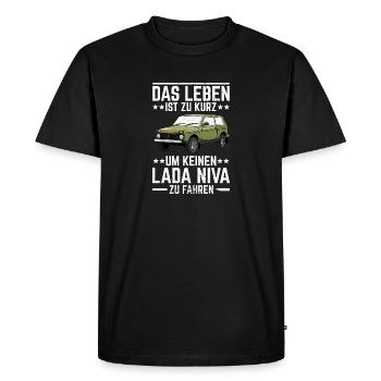 Life Lada Niva 4x4 Offroad OFF-Road Vehicle - Men's Premium Organic T-Shirt - black - Front - Nico (187cm)