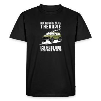 Therapy Lada Niva 4x4 Offroad Off-Road Vehicle - Men's Premium Organic T-Shirt - black - Front - Nico (187cm)