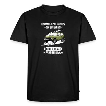 Grandpa's Bingo Lada Niva 4x4 Offroad SUV - Men's Premium Organic T-Shirt - black - Front - Nico (187cm)