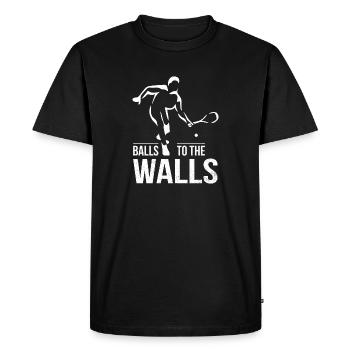 Squash Sport - Men's Premium Organic T-Shirt - black - Front - Nico (187cm)
