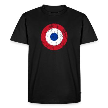 Cocarde française - T-shirt Premium bio Homme - noir - Devant - Nico (187cm)