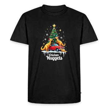 Dino Nuggets - Dinosaures ridicules - T-shirt Premium bio Homme - noir - Devant - Nico (187cm)