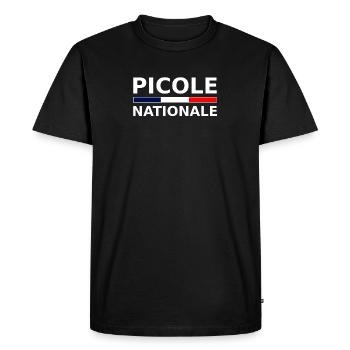 picole nationale - T-shirt Premium bio Homme - noir - Devant - Nico (187cm)