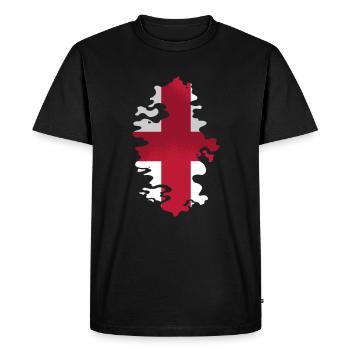 Drapeau d’Angleterre Vintage Drapeau Anglais Utilisé Look - T-shirt Premium bio Homme - noir - Devant - Nico (187cm)