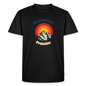Poudreuse Fraîche - T-shirt Premium bio Homme - noir - Devant - Nico (187cm)