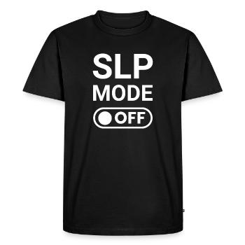 SLP Mode OFF - Men's Premium Organic T-Shirt - black - Front - Nico (187cm)