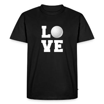 Love Golf Golf Course Golfers I love Golf - Men's Premium Organic T-Shirt - black - Front - Nico (187cm)