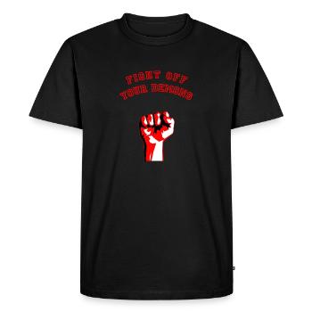 COMBATTEZ VOS DÉMONS - Fighting Fist - T-shirt Premium bio Homme - noir - Devant - Nico (187cm)