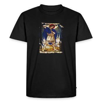 Archange, Saint, Religion, Dieu, Ange, Foi, Michaël - T-shirt Premium bio Homme - noir - Devant - Nico (187cm)