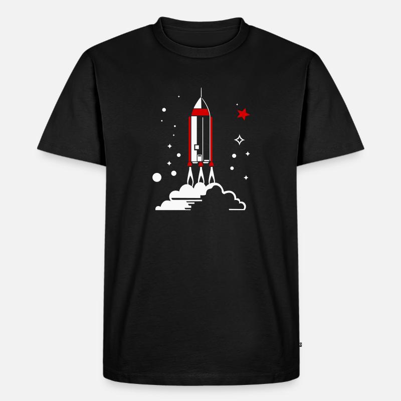 Vector Rocket - Men's Premium Organic T-Shirt - black