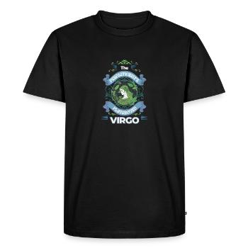Horoscope du zodiaque Astrologie Constellations Vierge - T-shirt Premium bio Homme - noir - Devant - Nico (187cm)