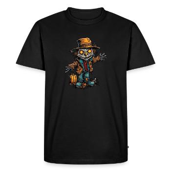Scarecrow / Harvest Worker / Corn Field / Field - Men's Premium Organic T-Shirt - black - Front - Nico (187cm)