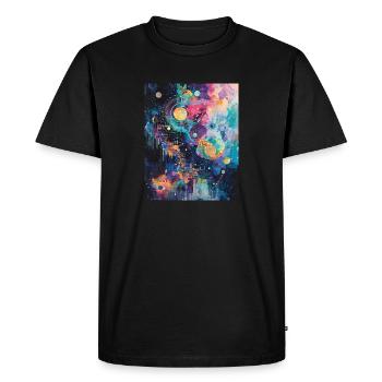 Constellations cosmiques : une symphonie céleste - T-shirt Premium bio Homme - noir - Devant - Nico (187cm)