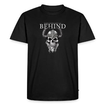 Viking Skull To The One Who Left All Behind - Men's Premium Organic T-Shirt - black - Front - Nico (187cm)