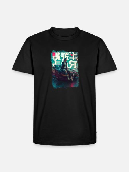 Streetwear Bitcoin Racing Japan - Männer Premium Bio T-Shirt - Schwarz