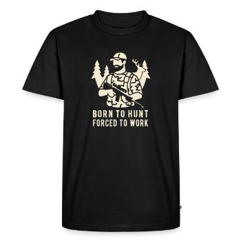 Born to hunt - Men's Premium Organic T-Shirt - black - Front - Nico (187cm)