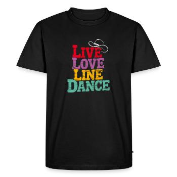 Amour en direct Danse en ligne Danse en ligne Danse amusante - T-shirt Premium bio Homme - noir - Devant - Nico (187cm)