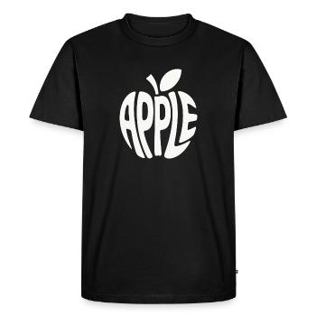 Apple - Cool Fruit Logo - Men's Premium Organic T-Shirt - black - Front - Nico (187cm)