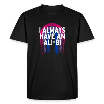 I Always Have an Ali-Bi Bisexual Couples Bi Pride - Men's Premium Organic T-Shirt - black - Front - Nico (187cm)