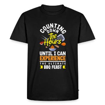 Je peux vivre le festin BBQ - T-shirt Premium bio Homme - noir - Devant - Nico (187cm)