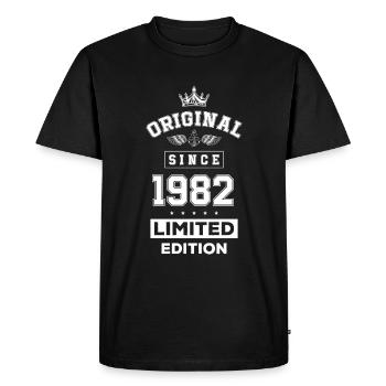 1982 limited edition birthday - Men's Premium Organic T-Shirt - black - Front - Nico (187cm)