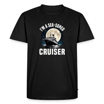 À un groupe de vacances de bateau de croisière de croisière chevronné - T-shirt Premium bio Homme - noir - Devant - Nico (187cm)