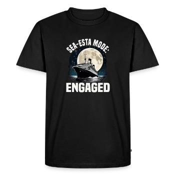 Sea-esta Mode Engagé Bateau De Croisière Vacances Groupe - T-shirt Premium bio Homme - noir - Devant - Nico (187cm)