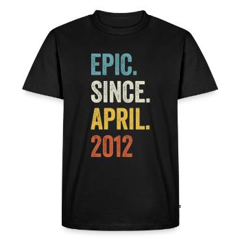 11 Years Epic Since April 2012 11th Birthday - Men's Premium Organic T-Shirt - black - Front - Nico (187cm)
