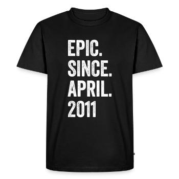 12 ans Epic depuis avril 2011 12e anniversaire - T-shirt Premium bio Homme - noir - Devant - Nico (187cm)