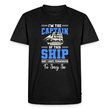 Sailing Captain Sail Sailor - Men's Premium Organic T-Shirt - black - Front - Nico (187cm)