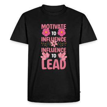 Boss Job Team - Men's Premium Organic T-Shirt - black - Front - Nico (187cm)